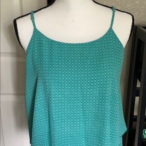 Banana Republic Print Tiered Tank